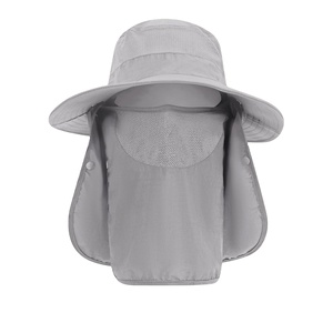 Chapeau de soleil d'été, chapeau bob avec protection du cou, respirant, protection UV, chapeau de pêche en plein air, vert militaire pour adulte - Product Image 4