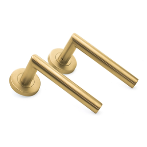 Cao Hiện Đại Phong Cách Châu Âu Thép Không Gỉ 304 Phòng Ngủ Cửa Đòn Bẩy Xử Lý Satin Vàng Đen Nội Thất Khóa Cửa Gỗ Xây Dựng - Product Image 3