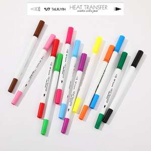 Ensemble de stylos à encre <span class=keywords><strong>infusible</strong></span> à double pointe professionnels de 12 couleurs pour <span class=keywords><strong>marqueurs</strong></span> de sublimation Cricut pour presse à tasses, transfert thermique sur t-shirts, dessin - Product Image 5