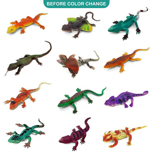 Juego de 24 Figuras de Lagartos de Gel TPR Suave que Cambian de Temperatura, Realistas y Elásticas, para Niños, Juego Sensorial, Regalo de Cumpleaños - Product Image 2