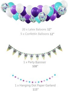 Decorazioni per feste a sirena forniture per <span class=keywords><strong>buon</strong></span> compleanno Ariel Little Princess Under the Sea Decor for Girls Pool Ocean Kids Party - Product Image 5