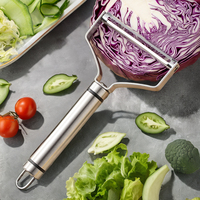Dunschiller Groenten Fruit Rvs Rvs Mes Kool Raspen Salade Aardappelsnijder Keuken Kookgereedschap Brede Mond