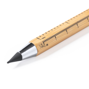 NOUVEAU CRAYON ÉCOLOGIQUE PROMOTIONNEL EN BAMBOU MULTIFONCTIONNEL EN FORME D'HEXAGONE AVEC GRAVURE LASER DU LOGO ET STYLET INTEGRÉ - Product Image 5