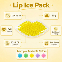 Compresse de gel froid réutilisable pour les lèvres, à double usage chaud et froid, compatible congélateur et micro-ondes, pour le soulagement de la douleur et de l'stress