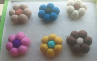 Diffuseur d'huiles essentielles pour voiture en laine faite à la main du Népal, en forme de boule ronde avec fleurs, pour la maison