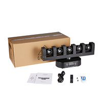 Nouveautés : Lumières de scène DJ à 5 têtes LED, faisceau laser stroboscopique RGBW, effets multicolores combinés, contrôle DMX512, indice de protection IP44