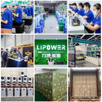 Sistem Penyimpanan Energi Surya Lipower Offgrid untuk Rumah 48V 51.2v 400AH 20KWh Baterai LiFePO4 Bertumpuk