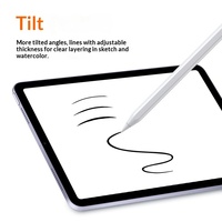 Stylet pour iPad (en métal) avec affichage de la puissance à trois lampes et absorption magnétique pour la peinture, modèle Q732