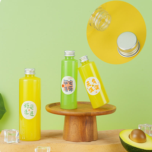 Bouteilles en plastique transparentes populaires de 250 ml, 350 ml, 500 ml, étanches, pour boissons, jus, café, eau minérale, thé, avec bouchon à vis blanc ou noir - Product Image 1