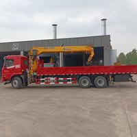 Grue montée sur camion Dongfeng 64 12 tonnes durable |   Moteur Yuchai 270 CV, hauteur de levage 21,3 m, moment de charge élevé 300 kN.m