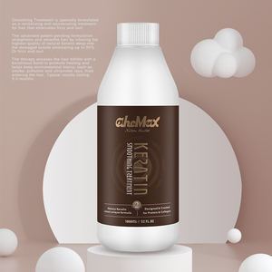 Crème capillaire de salon professionnelle personnalisée traitement à la kératine longue durée pour une brillance lisse infusée d'huile de noix de coco biologique - Product Image 1