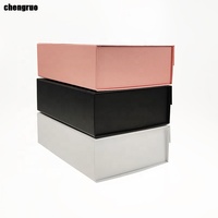 Chengruo Embossed Recycled Paper Rigid Boxes with Ribbon for Perfume & Cosmetic Packaging-Customizable Size 23x17x7cm