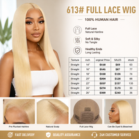 Perruques de cheveux humains blonds raides 613 de 40 et 42 pouces, perruques frontales en dentelle HD 13x4 et 13x6, perruques frontales en dentelle blond miel naturel ultra-lisses