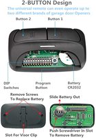 Télécommande de porte de garage multifréquence 300 MHz - 390 MHz, duplicateur de télécommande, ouvre-porte, clonage de télécommande