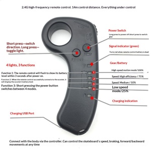 Patinete Eléctrico de Cuatro Ruedas con Control Remoto, Diseño de Pez, Doble Tracción, Plegable, Plataforma de Madera de Arce, Capacidad de Carga de 150 kg - Product Image 6
