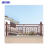 Rampe métallique de pont extérieur Conception simple Rampe en aluminium Balcon Clôture de sécurité de style haut Cadre en acier inoxydable Clôture de ferme