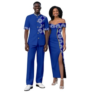 Ensemble <span class=keywords><strong>chemise</strong></span> et pantalon pour <span class=keywords><strong>homme</strong></span> en coton imprimé wax africain 2025, costumes de <span class=keywords><strong>mariage</strong></span> traditionnels africains - Product Image 1