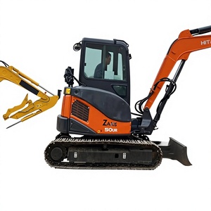 Mini-excavatrice Hitachi ZX50 U ZAXIS 50 d'occasion, haute qualité, capacité de 5 tonnes, avec chenilles en caoutchouc et pince à griffes. - Product Image 1