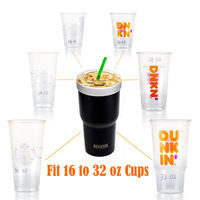 Porte-gobelet à café glacé réutilisable de voyage isolé sous vide en acier inoxydable 304 à double paroi personnalisé