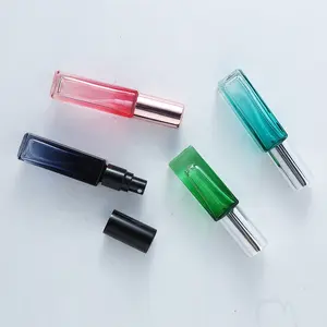 Mini spray glass perfume bottles suppliers cosmetic colored containers