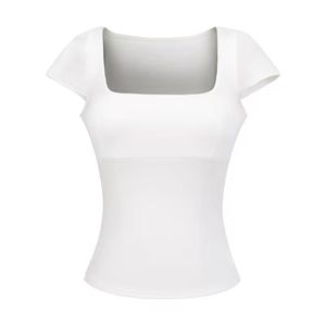 Combinaison T-shirt moulante en polyester à col carré pour femme – Collection été - Product Image 2
