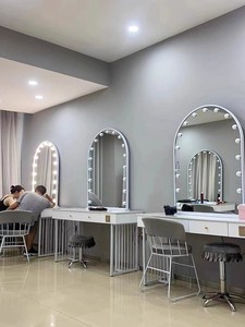 Table de maquillage studio avec lumières Table de maquillage professionnelle pour maquilleur Photographie de mariage Magasin de beauté Studio <span class=keywords><strong>Dressing</strong></span> spécial - Product Image 5