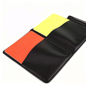 Set di Cartellini Rossi e Gialli per Arbitro di Calcio con <span class=keywords><strong>Portafoglio</strong></span> in Pelle PU Nera Portatile e Pieghevole per Allenamenti e Partite - Product Image 5