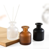 50ml 100ml 150ml 200ml 250ml vide luxe rond clair blanc parfum roseau verre diffuseur bouteille avec bouchon en liège