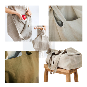 Tùy Chỉnh Thêm Lớn Linen Bãi Biển Túi <span class=keywords><strong>Tote</strong></span> Với Logo Quá Khổ Dài Xử Lý & Lót Của Phụ Nữ Vai Túi Cho Hàng Tạp Hóa Mua Sắm - Product Image 5