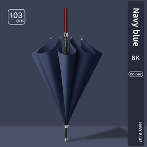 8K 16K 24K automático largo recto vid mango de madera mango paraguas Anti-viento tormenta negocios paraguas personalizado para lluvia - Product Image 5