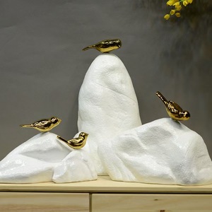 تماثيل طيور فنية من الراتنج على الطراز الصيني بتصميم زن من يي دانغ YD-147 لتزيين غرفة المعيشة والحديقة، هدية للجمع والتحف - Product Image 1