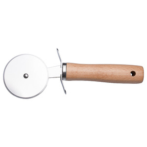 Wooden Handled Pizza Cutter Stainless Steel Rolling Knife Beechwood Handle Non Slip For Cake Crepe Pancake Baking Tools - Product Image 3