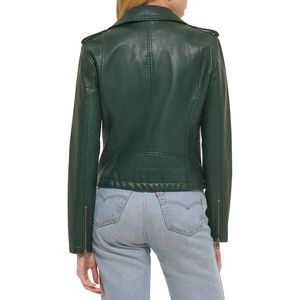 Veste de moto en cuir d'agneau 100% véritable pour femmes, veste de motard avec poches zippées, qualité supérieure - Product Image 2