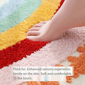 <span class=keywords><strong>Tapis</strong></span> de bain en polyester à poils longs avec base antidérapante en TPR, <span class=keywords><strong>tapis</strong></span> d'entrée de salle de bain pour la maison, <span class=keywords><strong>tapis</strong></span> de sol absorbant pour porte de douche - Product Image 5