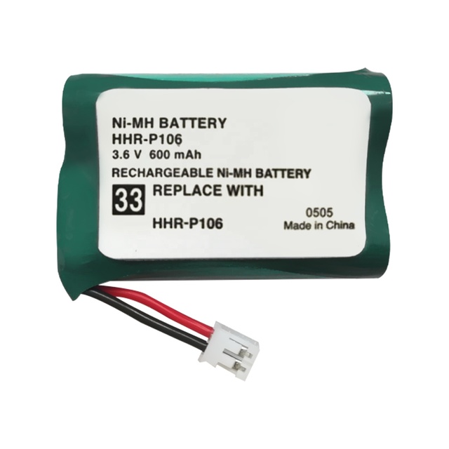 AAA 600mAh 3.6v Nimh Recharge Battery Pack Batteries for Cordless Phone HHR-P106