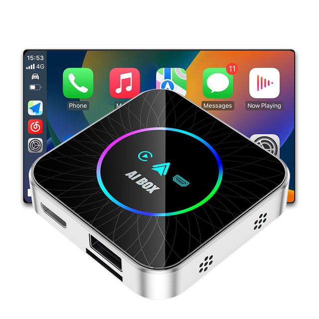 Android 13 Wired to Wireless CarPlay Converter Plug and Play 3 in 1 CarPlay Box for Universal Cars