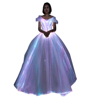 Robe de soirée lumineuse à LED, robe de mariée en fibre optique, robe émettrice de lumière