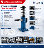 Amortisseur hydraulique industriel pour ascenseur, cylindre amortisseur de chocs à charge lourde, amortisseur à huile, course de 50 mm pour bras robotisé, machine-outil CNC