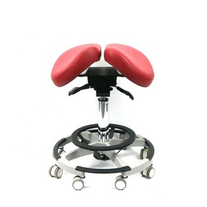 Asiento de Silla Dental Tipo Sillín, Accesorios para Taburete, Taburete Giratorio Elevable de Metal - Product Image 2