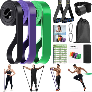 कस्टम लोगो लोचदार शारीरिक व्यायाम बैंड फिटनेस लूप टैप प्रतिरोधी बैंड - Product Image 1