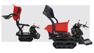 Мини-самозарязающий вездеходный самосвал 500 кг самозагружающий гидравлический гусеничный бензиновый небольшой резиновый грузовик - Product Image 5