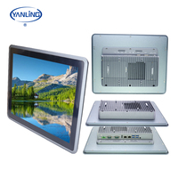 Panel PC Industrial Táctil Capacitivo sin Ventilador de Aluminio de 15 Pulgadas con Tel I7-10810U, 2 LAN, RS232/485, IP65, TPM2.0 para Automatización Industrial