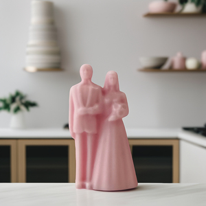 Couple double aromathérapie bougie silicone moule bricolage mariage compagnon cadeau diffuseur pierre plâtre ornements - Product Image 1