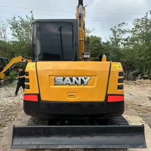 Used Sany SY55C Mini Excavator 5.8Ton Engine Euro5 Zero Tail Swing Digger For Colombia Turkey Africa Construction - Product Image 1
