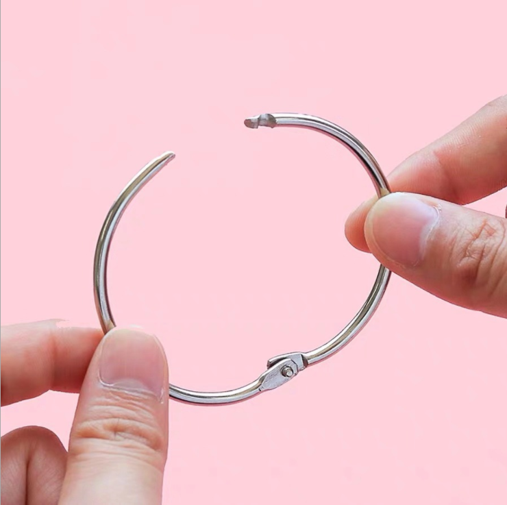 Металлическое кольцо для переплета книг с листьями для канцелярских принадлежностей, кольцо для переплета книг, офисные поставщики, металлический зажим для переплета книг для