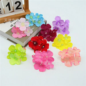 Flores Artificiales de Hortensia Dongchen Crafts, de Seda, de 5 Ramas, Alta Simulación, para Decoraciones de Boda, Tocados y Coronas DIY - Product Image 4
