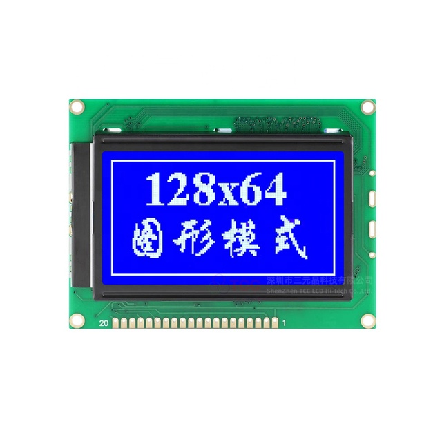 Hot Selling 128X64 Graphic LCD 20 Pin Monochrome 12864 3.2" Cob Display Module