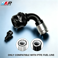 Raccords rapides BJR Performance en aluminium AN6 AN8 AN10 AN12 à 90 degrés, embouts de tuyau à sertir PTFE pour système de carburant