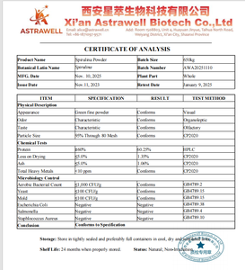Astrawell Spirulina Powder 100% Natural Spirulina Maxima 60% <strong>Protein</strong> - Product Image 2