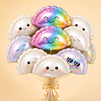 Ballons en aluminium brillants en forme de dumpling, imprimés en héliogravure, 24 pouces, personnalisables en gros, pour décorations d'anniversaire et fournitures de fête